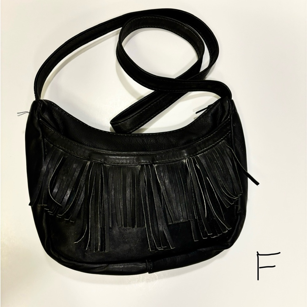 Black Fringe Shoulder Purse by brandon bennett of Auburn , CA